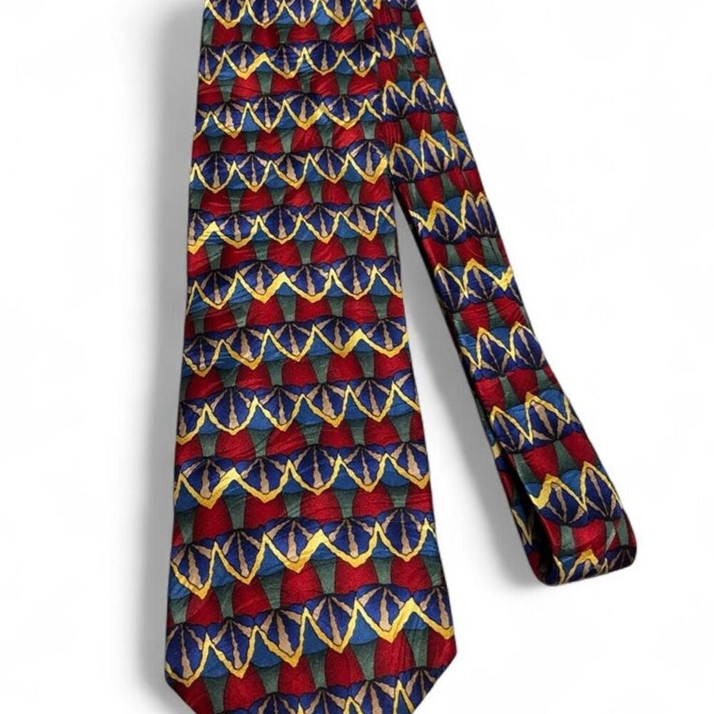 Vintage J. Garcia Jerry Garcia 100% Silk Geometric Art Necktie Made in USA